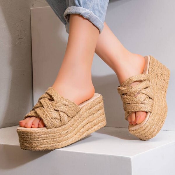 ⁦Women's burlap Slippers⁩ - الصورة ⁦6⁩